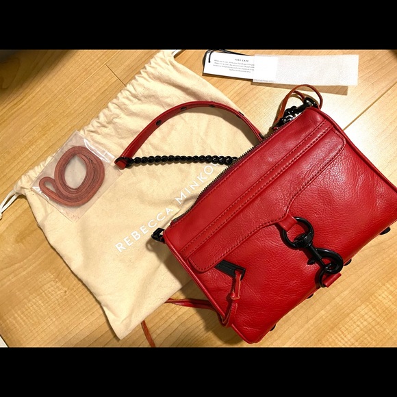 Rebecca Minkoff Mini M.A.C Crossbody Red Apple - Picture 2 of 4